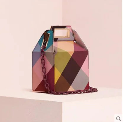 Trendy Checkered Crossbody Shoulder Bag