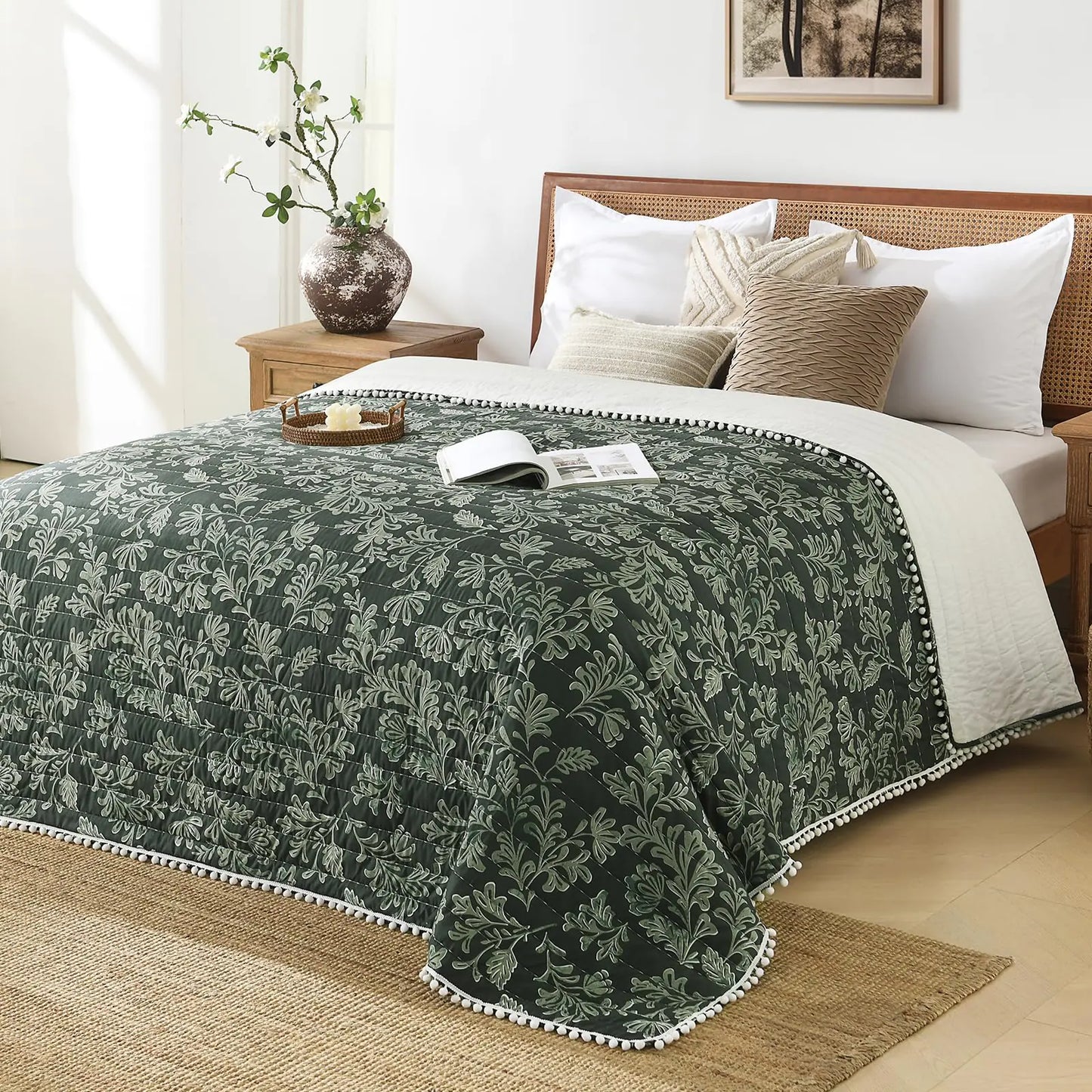 Ultra Soft Quilted Floral Throw Blanket