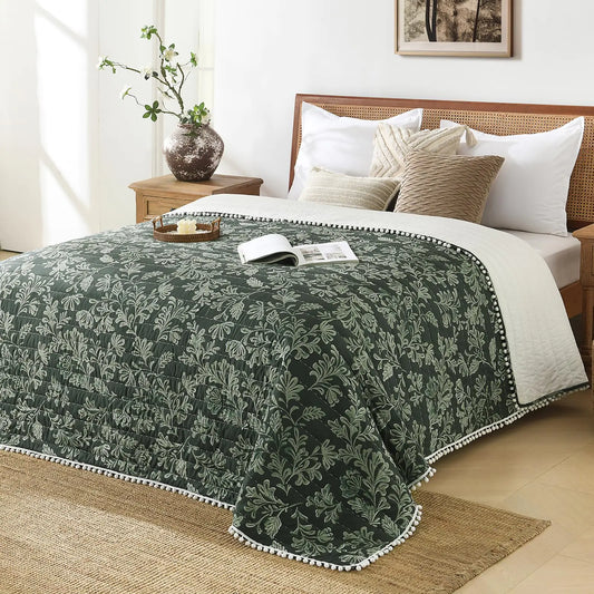 Ultra Soft Quilted Floral Throw Blanket