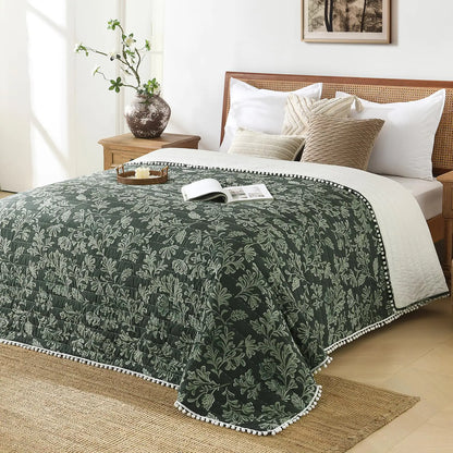 Ultra Soft Quilted Floral Throw Blanket