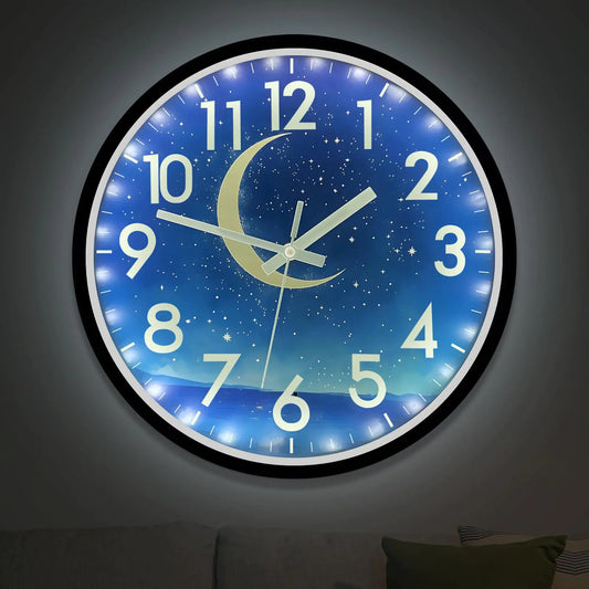 Glow Dark Silent Wall Clock