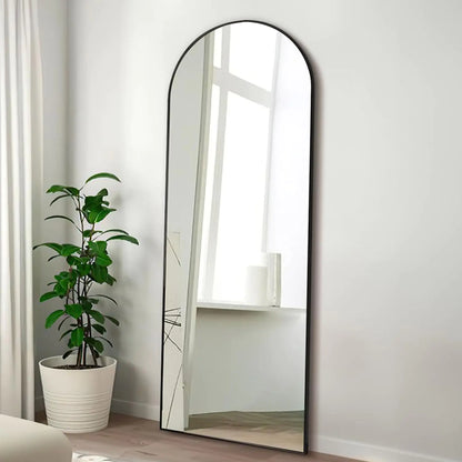 Arched Full Length Floor Mirror with Stand