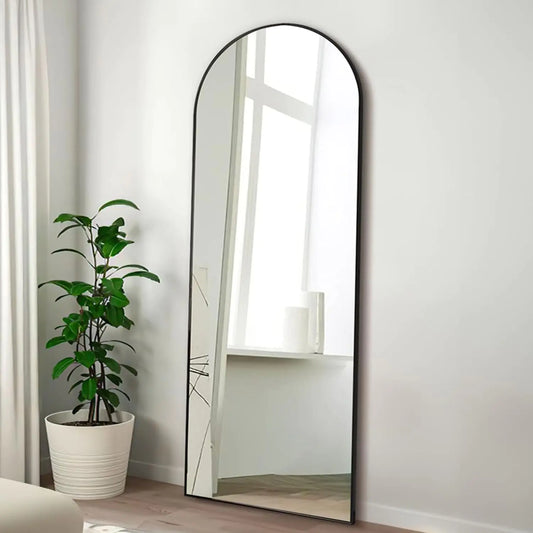 Arched Full Length Floor Mirror with Stand